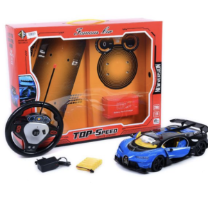 Masina sport cu telecomanda RC Top-Speed, volan interactiv si acumulator, scara 1:14, +6 ani