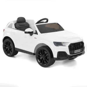 Masinuta electrica pentru copii Audi Q7, 70W, 12V 10Ah, echipare standard, culoare alba