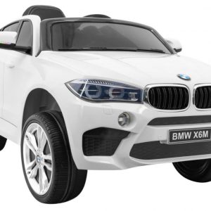 Masinuta electrica pentru copii BMW X6M 90W 12V 7Ah cu echipare STANDARD, culoare Alba