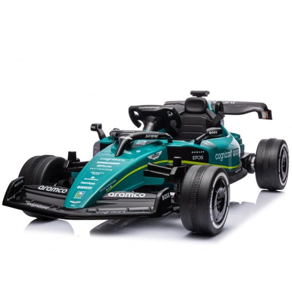 Masinuta electrica pentru copii, Formula 1 Aston Martin, 160W, 24V 5Ah, echipare premium, verde