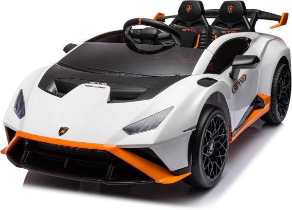 Masinuta electrica pentru copii Lamborghini Huracan STO 12V 80W Premium, alb