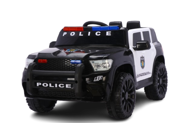 Masinuta electrica de politie, Kinderauto POLICE 911 120W 12V 7Ah premium, neagra