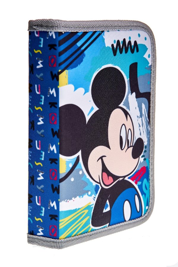Penar cu 1 fermoar si 2 flapsuri, echipat,  32 piese Mickey Mouse