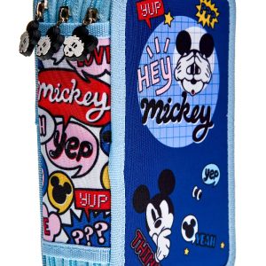 Penar cu 3 fermoare, echipat, 39 piese,  Mickey Mouse