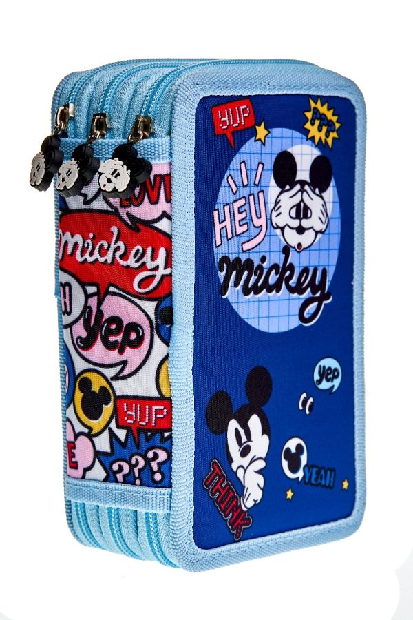 Penar cu 3 fermoare, echipat, 39 piese,  Mickey Mouse