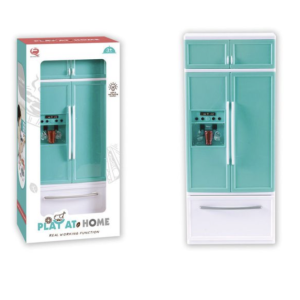 Set mini bucatarie Play at Home cu frigider, congelator si sunete, vernil, 36 cm, +3 ani