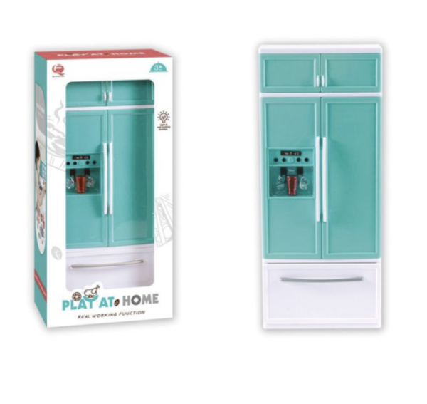 mini-bucatarie-cu-un-modul-cu-frigider-congelator-si-dulap-roz-copie-096465.png Set mini bucatarie Play at Home cu frigider, congelator si sunete, vernil, 36 cm, +3 ani