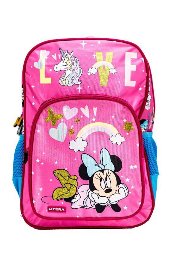 mnegz1006b-34_fata.jpg Rucsac primar 1 compartiment si buzunar 38x27x12 cm Minnie