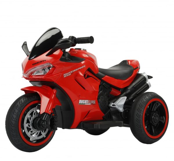 Motocicleta electrica cu 3 roti, pentru copii 2-5 ani, Kinderauto SuperSpeed, 70W, 12V 7Ah, rosie