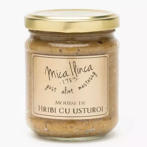 mousse-hribi-usturoi-1-2.webp Mousse de Hribi cu Usturoi, 200g | Mica Ilinca