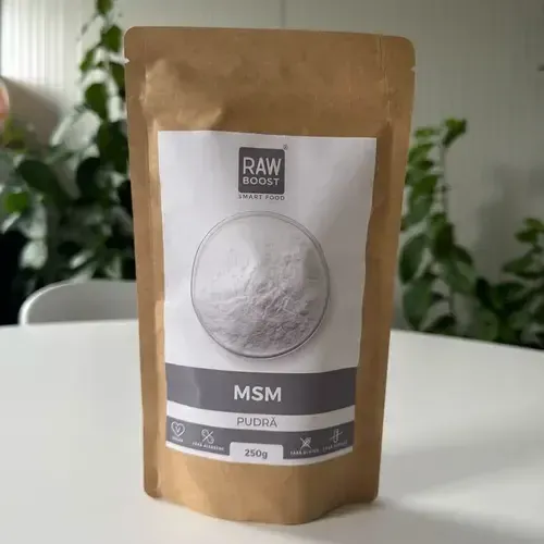 msm-rawboost-2.webp MSM Pudră - Detoxifiere, Reducerea Inflamațiilor din Corp, 250g | Rawboost