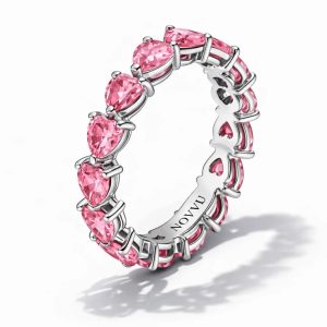 Inel Multi Pink Heart cu Argint