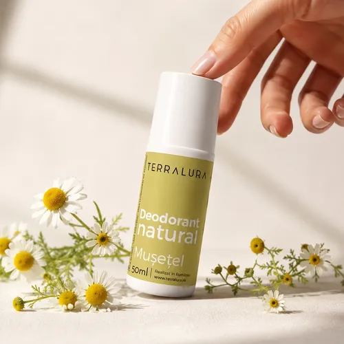 musetel-terralura-1-2.webp Deodorant Roll-on Natural Mușețel, 50ml | Terralura