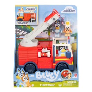 Masina de pompieri si 3 figurine, Bluey, Firetruck