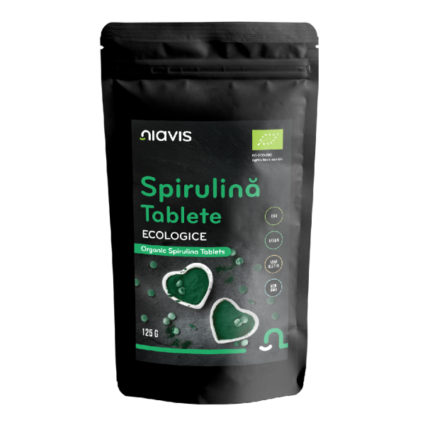 niavis-tablete.png Spirulina Tablete Ecologice BIO, 125g, Niavis