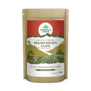 Brahmi - Bacopa Tonic Cerebral și Memorie Pulbere 100% Certificată organic, 100g  ECO | Organic India