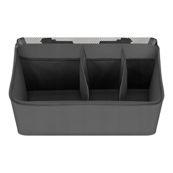 Organizator multifunctional, Lionelo, Sidepocket M, 43x15x23 cm, 3 compartimente, Universal, Constructie ranforsata, Gri