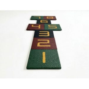 ȘOTRON din dale de cauciuc 500X500X30 mm - Multicolor