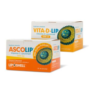 pachet-ascolip-1000mg-vita-d-lip-1000-f85.jpg Pachet Promoțional - Vitamina C Lipozomală 1000 mg LIPOSHELL® + Vitamina D Lipozomală 1000 IU LIPOSHELL®