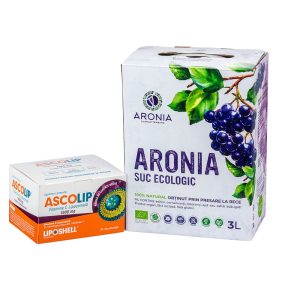 pachet-ascolip-aronia-coacaze-24f.jpg Pachet Promoțional - Vitamina C Lipozomală 1000 mg LIPOSHELL® + Suc de Aronia 3L