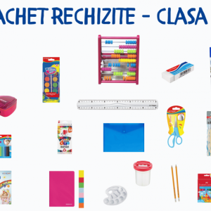 Pachet necesar rechizite Clasa I ,   Set complet pentru elevi la A nceput de drum, 26 articole