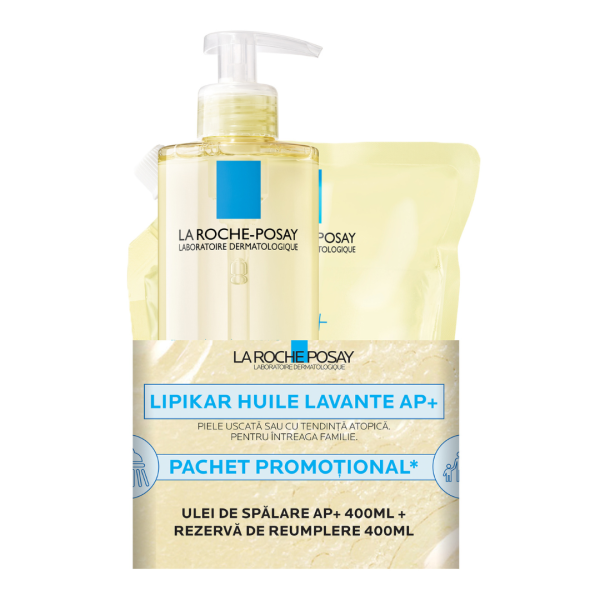 pachet-ulei-de-spalare-hidratant-pentru-piele-uscata-sau-cu-tendinta-atopica-lipikar-ap-400-ml-rezerva-400-ml-la-roche-posay.png Pachet Ulei de dus hidratant AP+ Lipikar, 400 ml + Rezerva, 400 ml, La Roche-Posay