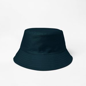 Palarie tip bucket unisex cu doua fete, bleumarin si negru, din bumbac
