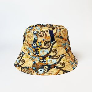 Palarie tip bucket unisex cu doua fete imprimata cu model inspirat dupa    Pomul Vietii    - Gustav
