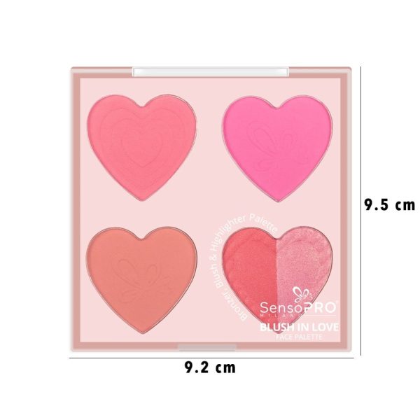 Paleta Multifunctionala Blush in Love SensoPRO Milano, Rosy Rebel