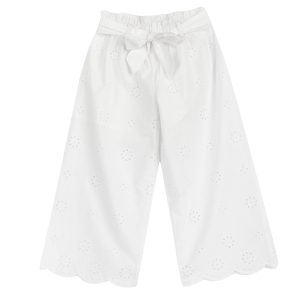 Pantaloni copii Chicco, alb cu model, 01733-70MC