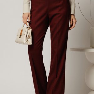 Pantaloni dama grena office croi drept