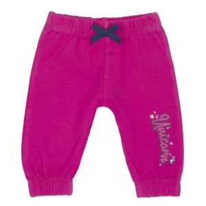 Pantaloni de trening Chicco pentru bebe, Ciclamen cu model, 00009-69MFCO