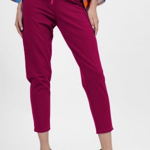 Pantaloni pana magenta din jerseu de vascoaza, casual
