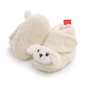 papuci-bebe-4.jpeg Papucei Bebelusi Curly Alb - 12-18 luni