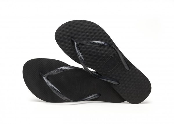Papuci Havaianas slim din cauciuc natural,  negru