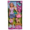 Papusa Simba Steffi Love Puppy Walk 29 cm cu 2 figurine si accesorii