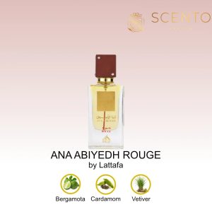 Parfum Ana Abiyedh Rouge, Lattafa, apa de parfum 60 ml, femei - Original Dubai