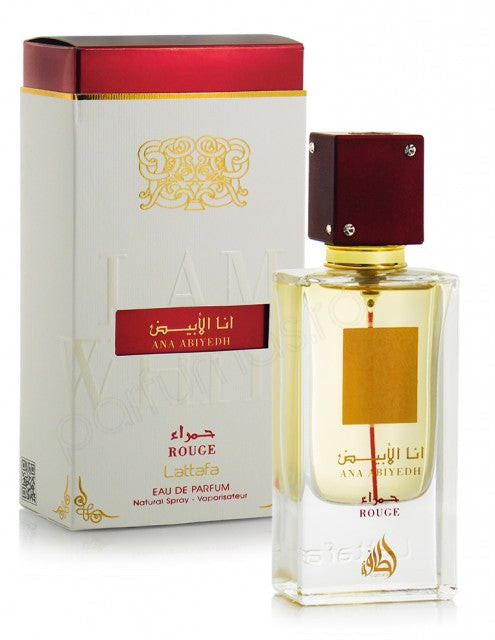 Parfum Ana Abiyedh Rouge, Lattafa, apa de parfum 60 ml, femei - Original Dubai