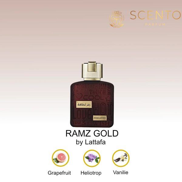 Parfum arabesc Ramz Lattafa Gold, apa de parfum, 100 ml, unisex - Original Dubai