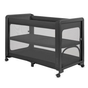Patut multifunctional, Lionelo, Patty, 5 in 1, 0- 36 luni, Co-sleeper, Tarc de joaca, Patut de calatorie, Laterala rabatabila, 2 trepte reglare saltea, Roti, Husa transport inclusa, Gri