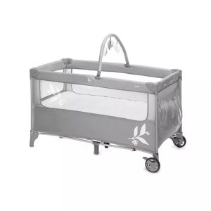 Patut pliant, Jane, Duo Level, Cu roti, Cu arcada cu jucarii, Geanta de transport, Cu doua nivele, Conform standardelor europene EN 716-1:2017+AC:2019EN 16890:2017 + A1:2021, Mist