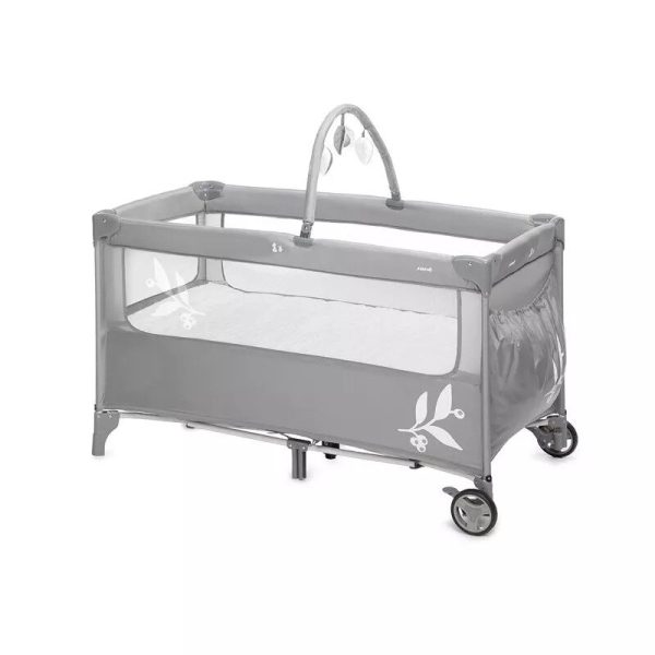 Patut pliant, Jane, Duo Level, Cu roti, Cu arcada cu jucarii, Geanta de transport, Cu doua nivele, Conform standardelor europene EN 716-1:2017+AC:2019EN 16890:2017 + A1:2021, Mist