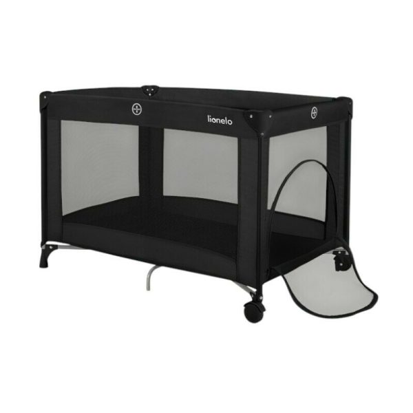 patut-pliant-lionelo-amelie-cu-intrare-laterala-100-5x70-cm-include-salteluta-roti-geanta-pentru-transport-constructie-usoara-7-kg-cadru-stabil-din-otel-negru-3331215-4.jpeg Patut pliant, Lionelo, Amelie, Cu intrare laterala, 100.5×70.5 cm, Include salteluta, roti, geanta pentru transport, Constructie usoara- 7 kg, Cadru stabil din otel, Negru