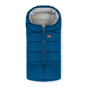 Sac de iarna, Petite&Mars, Jibot, Pentru carucior, landou sau scaun auto, 100x48 cm, Impermeabil, Cu elemente reflectorizante, Extensibil, 3 in 1, Albastru