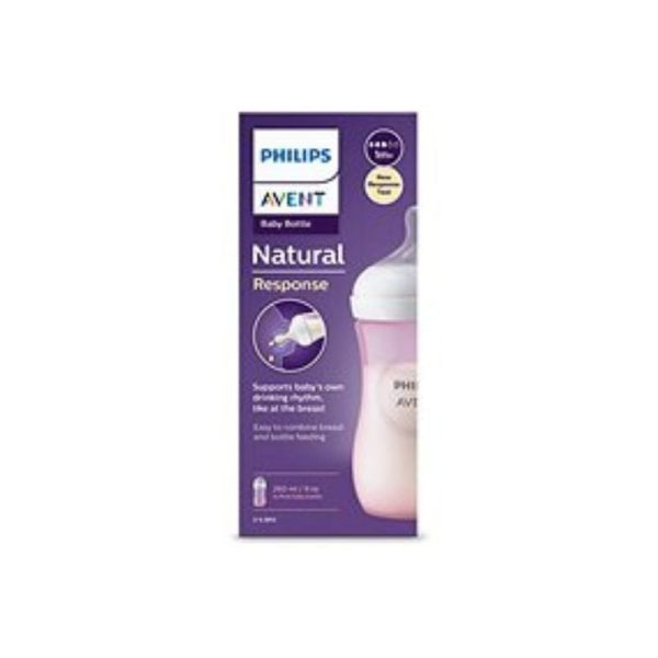 philips-avent-biberon-natural-response-260ml-roz.jpg Biberon Natural Response, 1 luna +, roz, 260 ml, Philips Avent