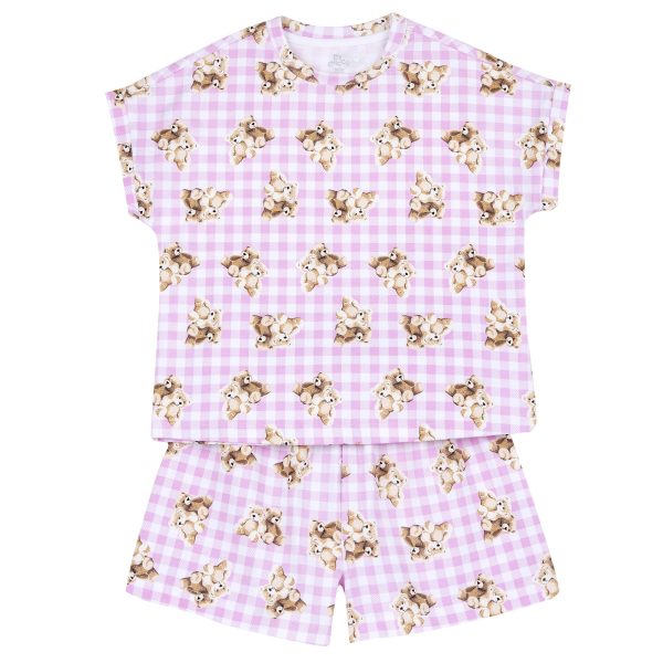 Pijama copii Chicco, alb cu roz, 01571-70MC
