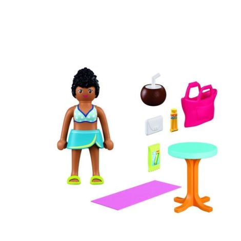 Playmobil - Figurina femeie in vacanta la plaja