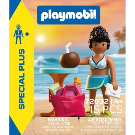 Playmobil - Figurina femeie in vacanta la plaja