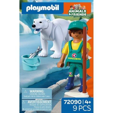 Playmobil - Jucarie de rol Ingrijitor zoo si urs polar