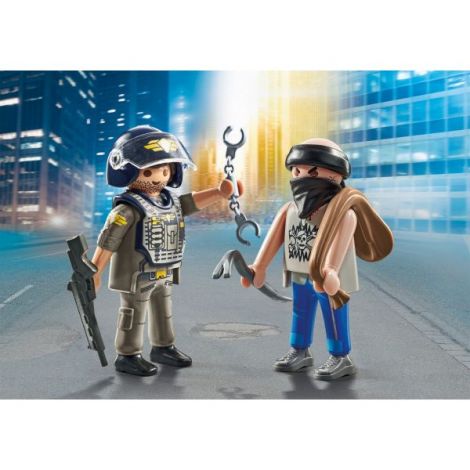 playmobil-set-2-figurine-politist-cu-hot.jpg Playmobil-SET 2 FIGURINE POLITIST CU HOT